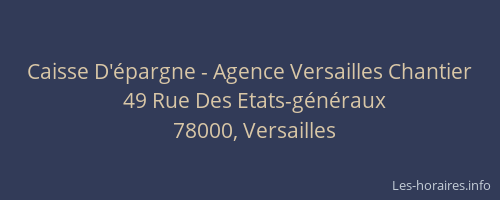Caisse D'épargne - Agence Versailles Chantier