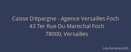Caisse D'épargne - Agence Versailles Foch