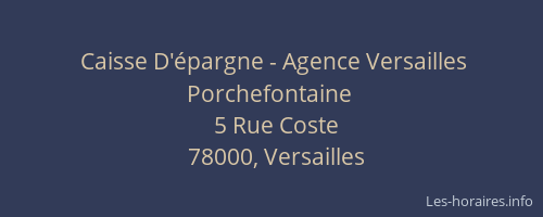 Caisse D'épargne - Agence Versailles Porchefontaine