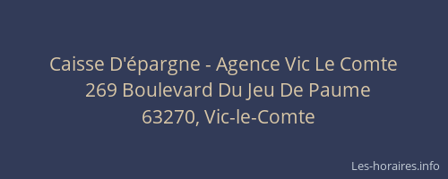 Caisse D'épargne - Agence Vic Le Comte