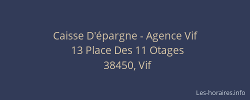 Caisse D'épargne - Agence Vif