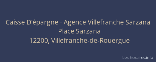 Caisse D'épargne - Agence Villefranche Sarzana