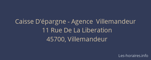 Caisse D'épargne - Agence  Villemandeur
