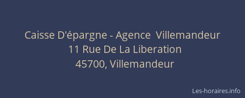 Caisse D'&eacute;pargne - Agence  Villemandeur