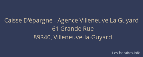 Caisse D'épargne - Agence Villeneuve La Guyard