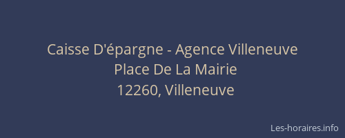 Caisse D'épargne - Agence Villeneuve