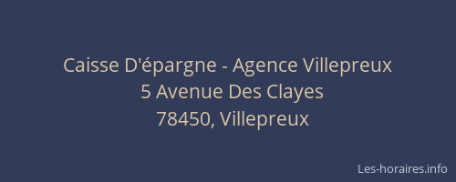 Caisse D'&eacute;pargne - Agence Villepreux