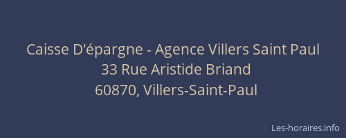 Caisse D'épargne - Agence Villers Saint Paul