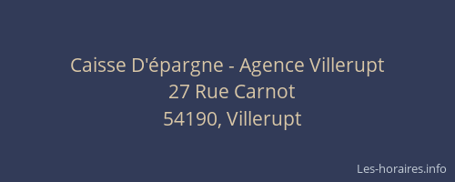 Caisse D'&eacute;pargne - Agence Villerupt