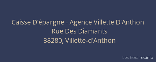 Caisse D'&eacute;pargne - Agence Villette D'Anthon