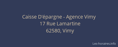 Caisse D'&eacute;pargne - Agence Vimy