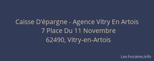 Caisse D'épargne - Agence Vitry En Artois