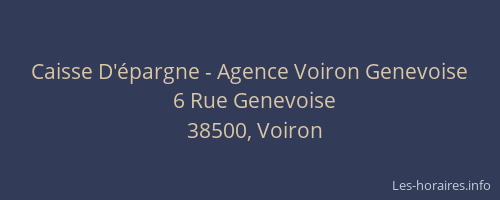 Caisse D'épargne - Agence Voiron Genevoise