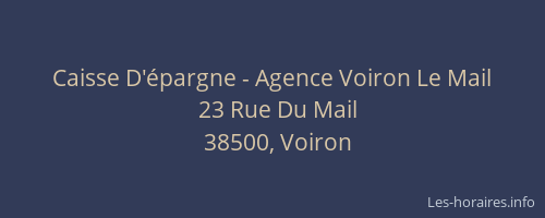 Caisse D'épargne - Agence Voiron Le Mail