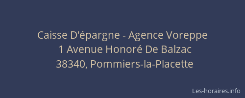 Caisse D'&eacute;pargne - Agence Voreppe