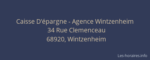 Caisse D'épargne - Agence Wintzenheim