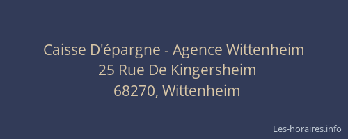 Caisse D'épargne - Agence Wittenheim