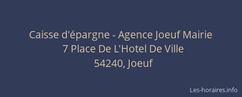 Caisse d'épargne - Agence Joeuf Mairie