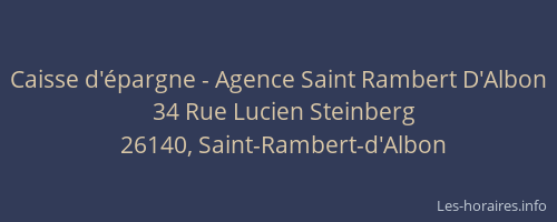 Caisse d'épargne - Agence Saint Rambert D'Albon