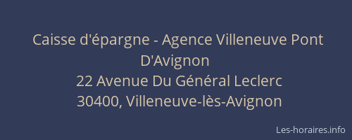 Caisse d'&eacute;pargne - Agence&nbsp;Villeneuve Pont D'Avignon