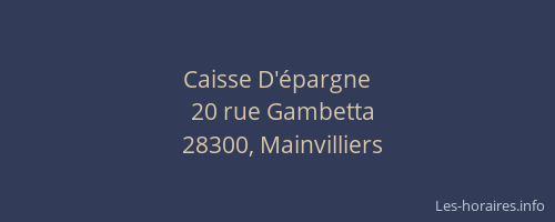 Caisse D'&eacute;pargne