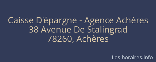 Caisse D'épargne - Agence Achères