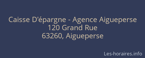Caisse D'épargne - Agence Aigueperse