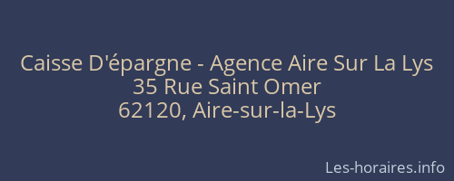 Caisse D'épargne - Agence Aire Sur La Lys