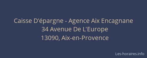 Caisse D'épargne - Agence Aix Encagnane