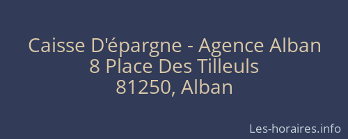 Caisse D'épargne - Agence Alban