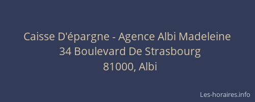 Caisse D'épargne - Agence Albi Madeleine