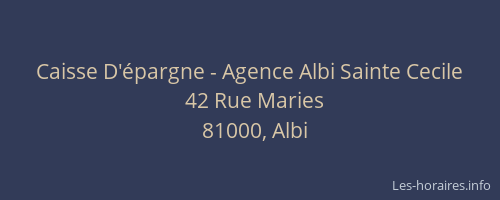 Caisse D'épargne - Agence Albi Sainte Cecile
