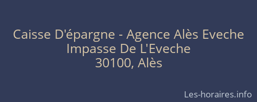 Caisse D'épargne - Agence Alès Eveche