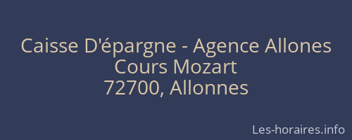 Caisse D'épargne - Agence Allones