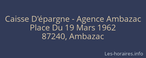 Caisse D'épargne - Agence Ambazac