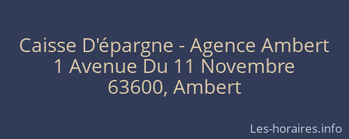 Caisse D'épargne - Agence Ambert