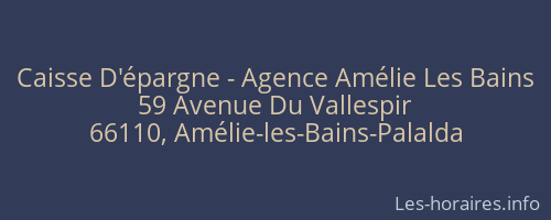 Caisse D'épargne - Agence Amélie Les Bains