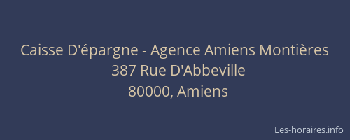 Caisse D'épargne - Agence Amiens Montières