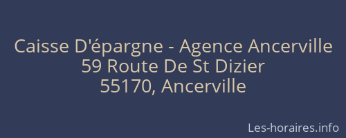 Caisse D'épargne - Agence Ancerville