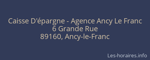 Caisse D'épargne - Agence Ancy Le Franc