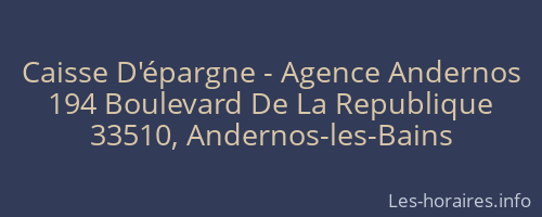 Caisse D'épargne - Agence Andernos