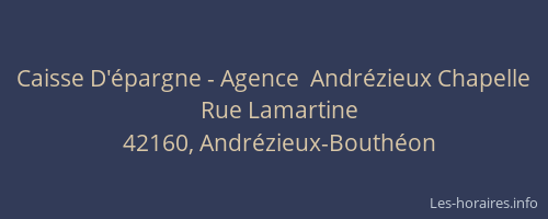 Caisse D'épargne - Agence  Andrézieux Chapelle