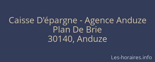 Caisse D'épargne - Agence Anduze