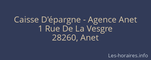 Caisse D'épargne - Agence Anet