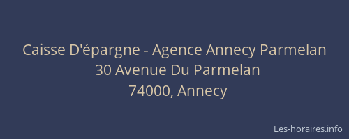 Caisse D'épargne - Agence Annecy Parmelan