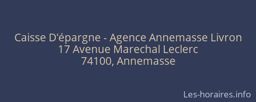 Caisse D'épargne - Agence Annemasse Livron