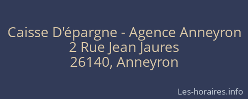 Caisse D'épargne - Agence Anneyron