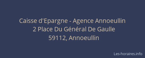 Caisse d'Epargne - Agence Annoeullin