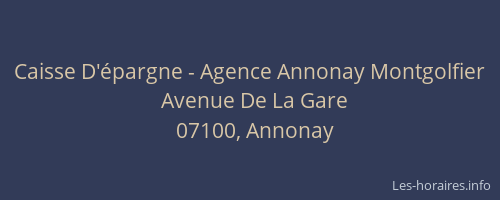 Caisse D'épargne - Agence Annonay Montgolfier