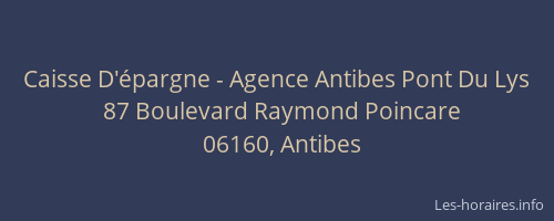 Caisse D'épargne - Agence Antibes Pont Du Lys